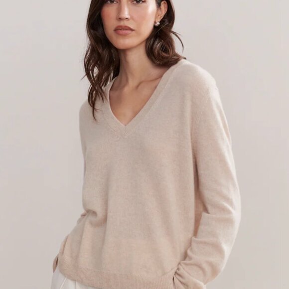 NWT Jenni Kayne Flynn Cashmere Sweater in Oatmeal - Size XS - Picture 2 of 7
